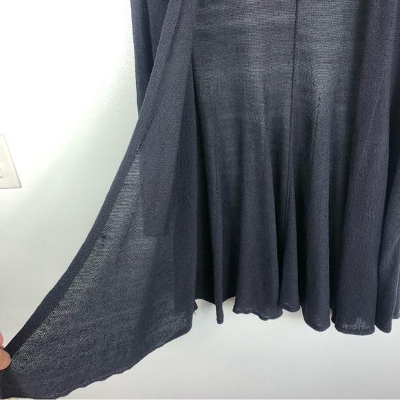 Eileen Fisher Soft Black Open Front Cardigan Large - Picture 6 of 7